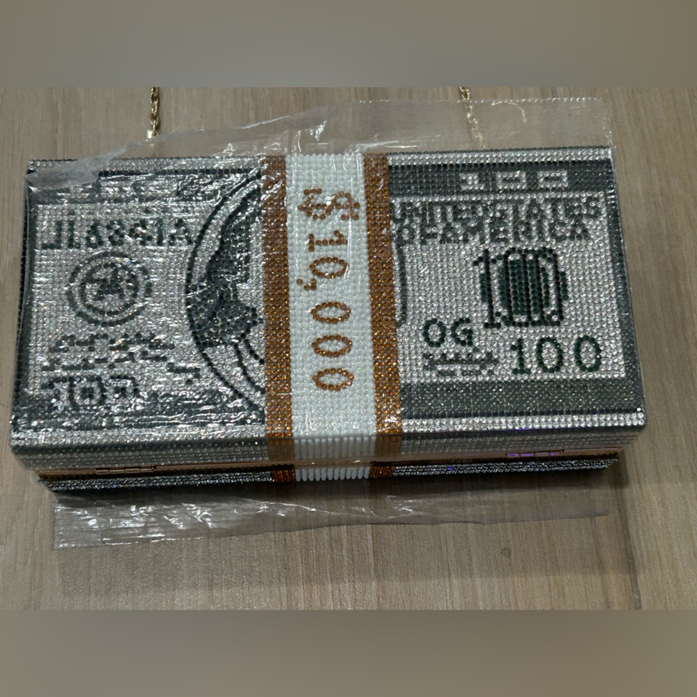 Rhinestone Money Clutch-NWT - Picture 4 of 9